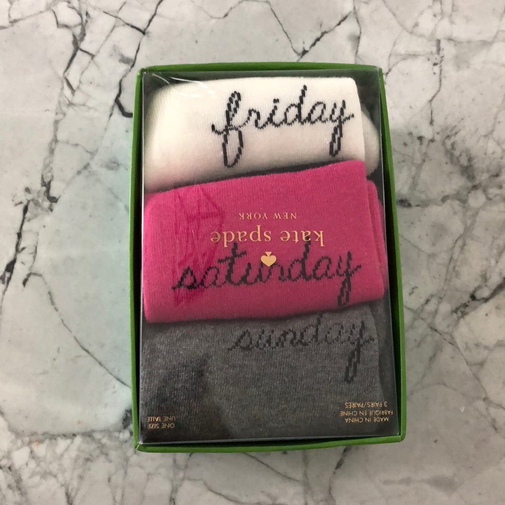 Kate Spade Socks- Set of 3 BNIB